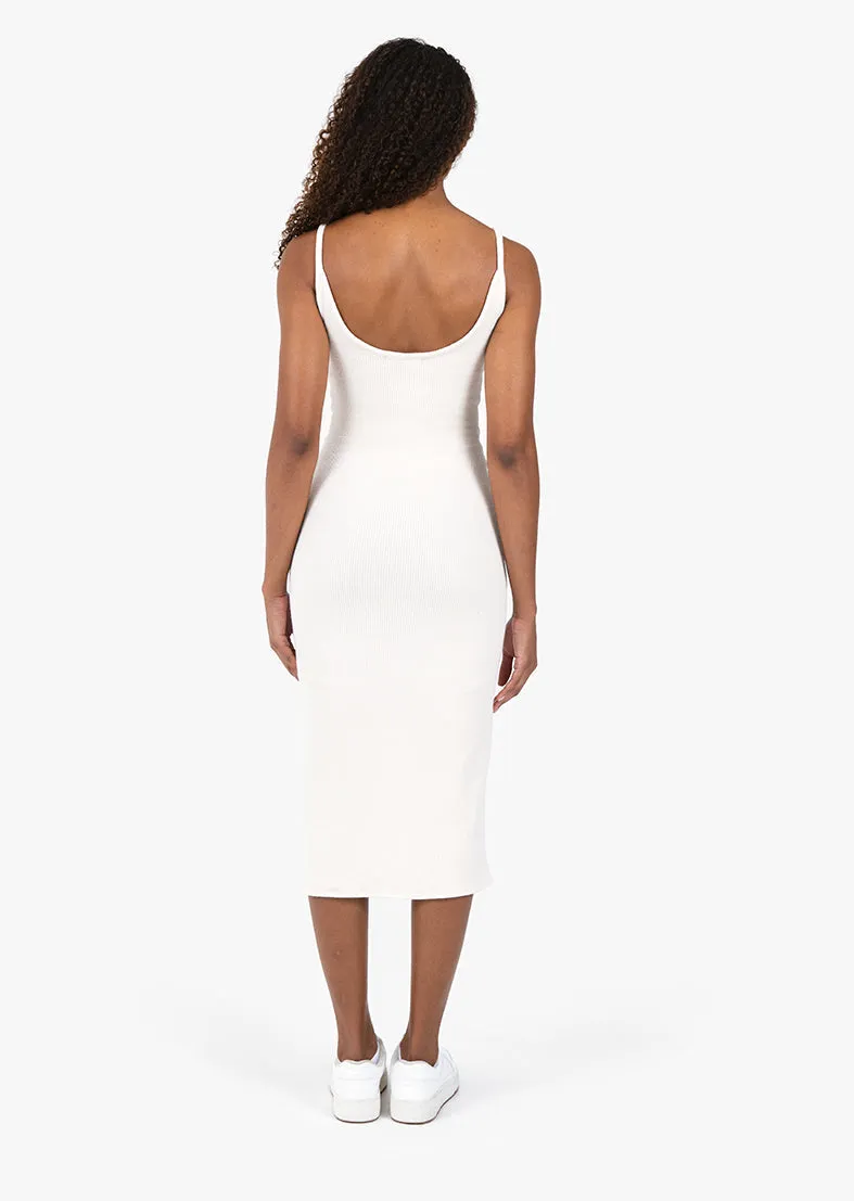 Rib Knit Lounge Dress Oatmeal