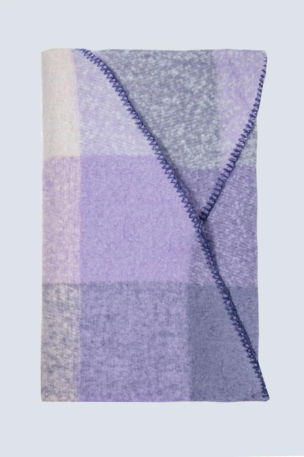 Scarf In Beige And Purple