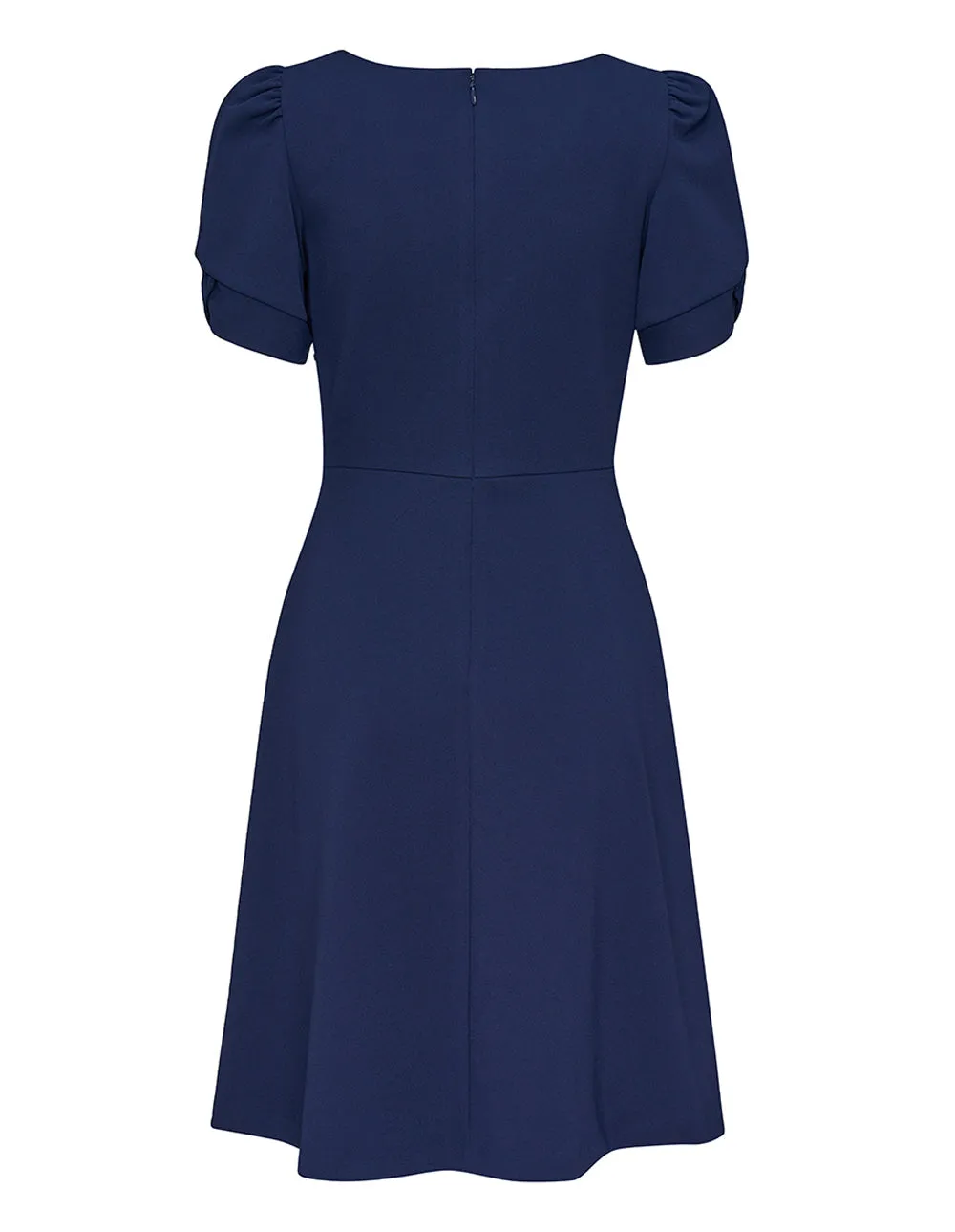 Scuba Crepe Knot Sleeve Dress