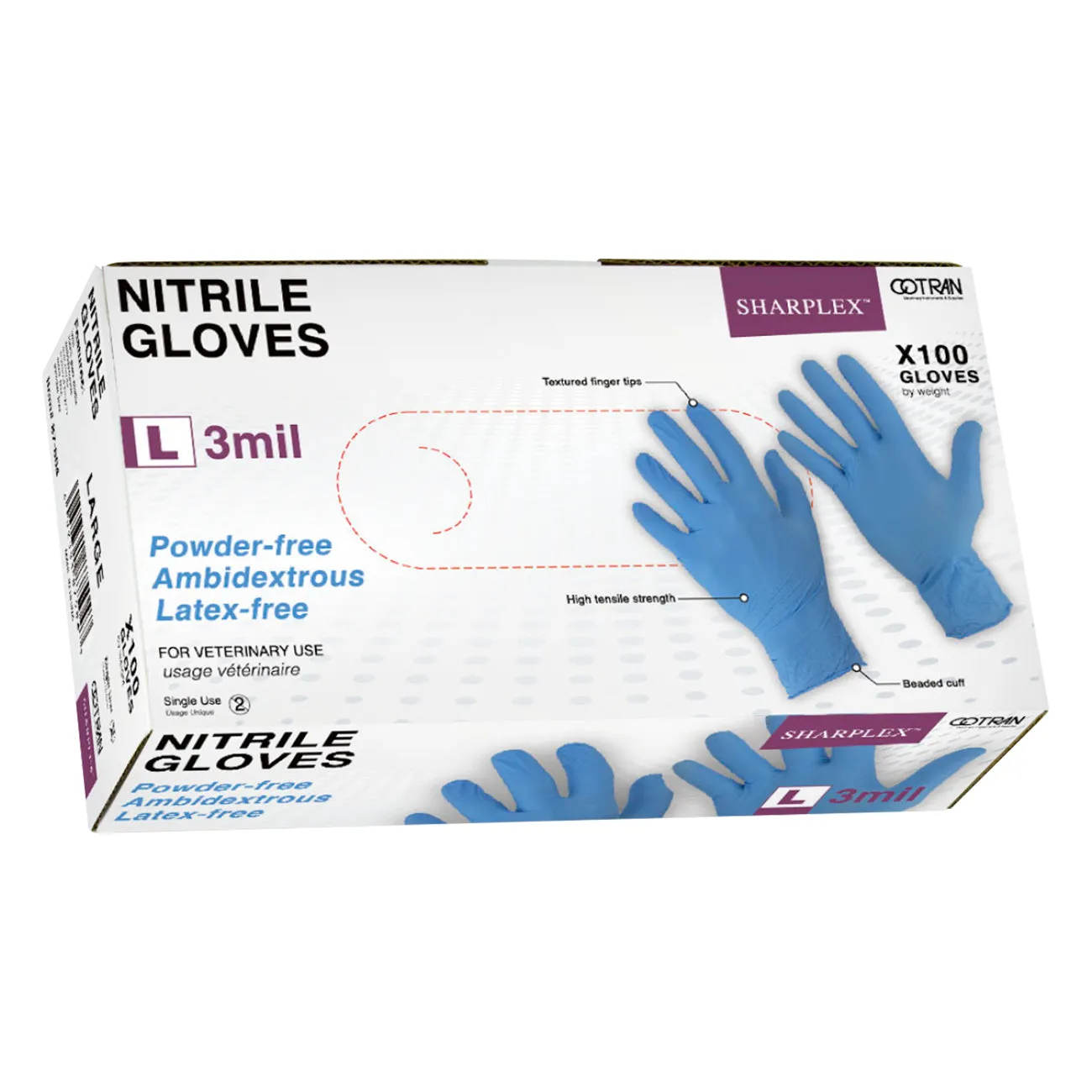 Sharplex Nitrile Gloves (100 box)