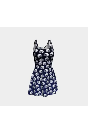Skull Print Flare Dress