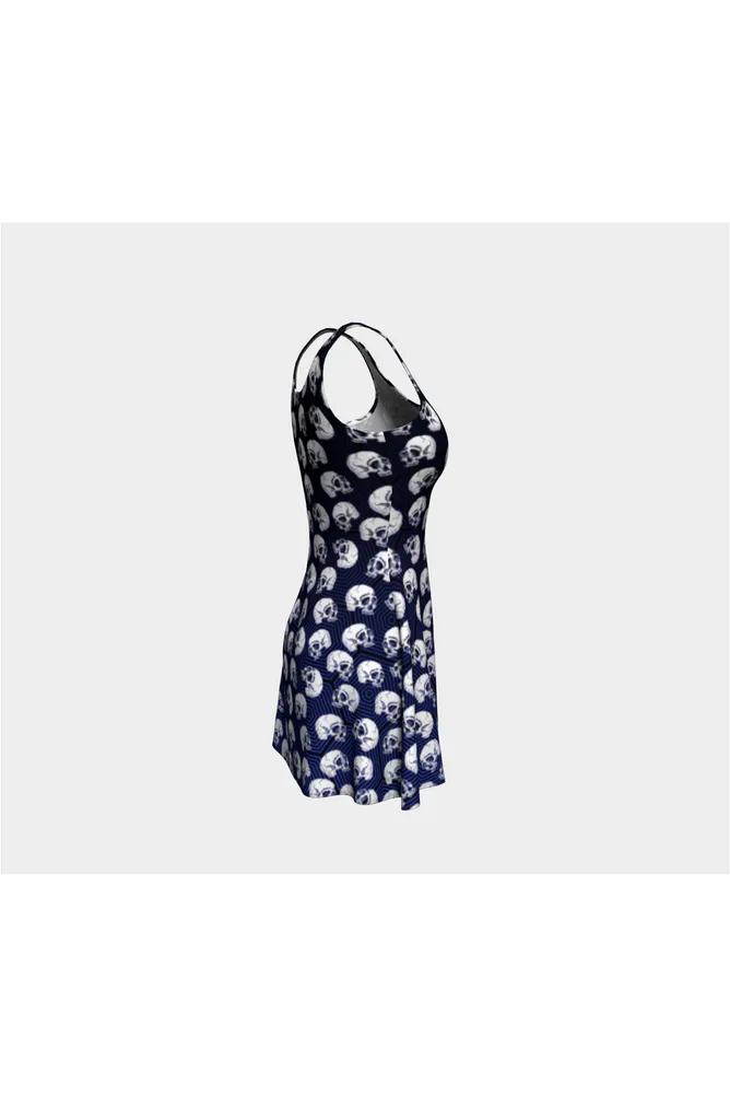 Skull Print Flare Dress