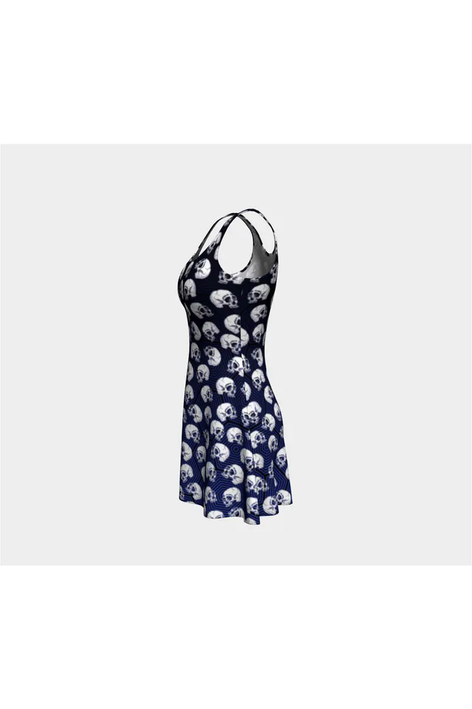 Skull Print Flare Dress