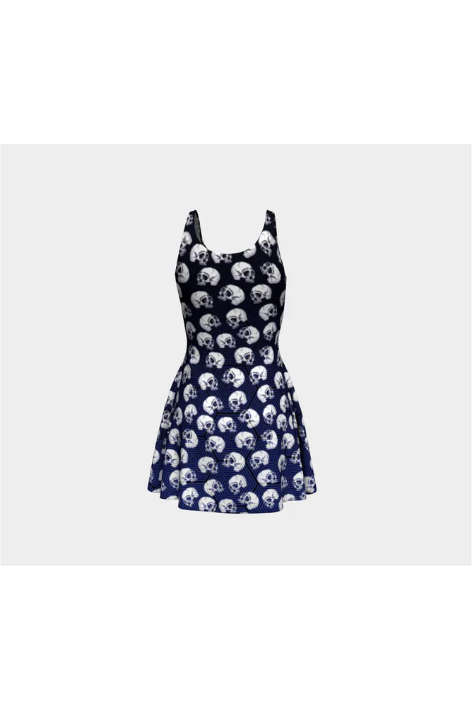 Skull Print Flare Dress