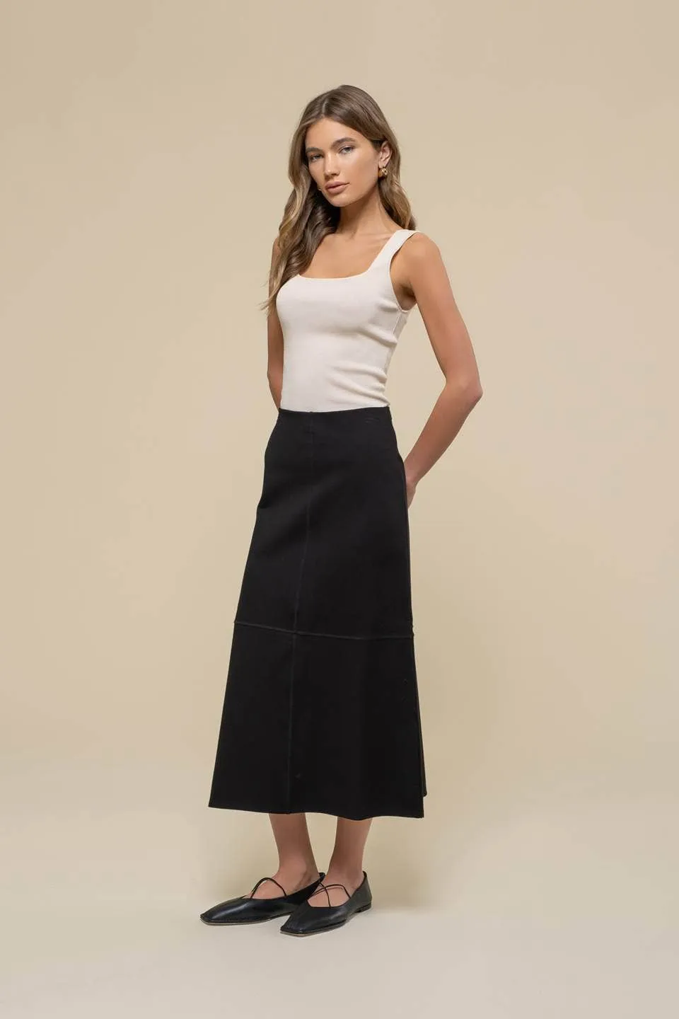 SQUARE NECK SWEATER KNIT TANK