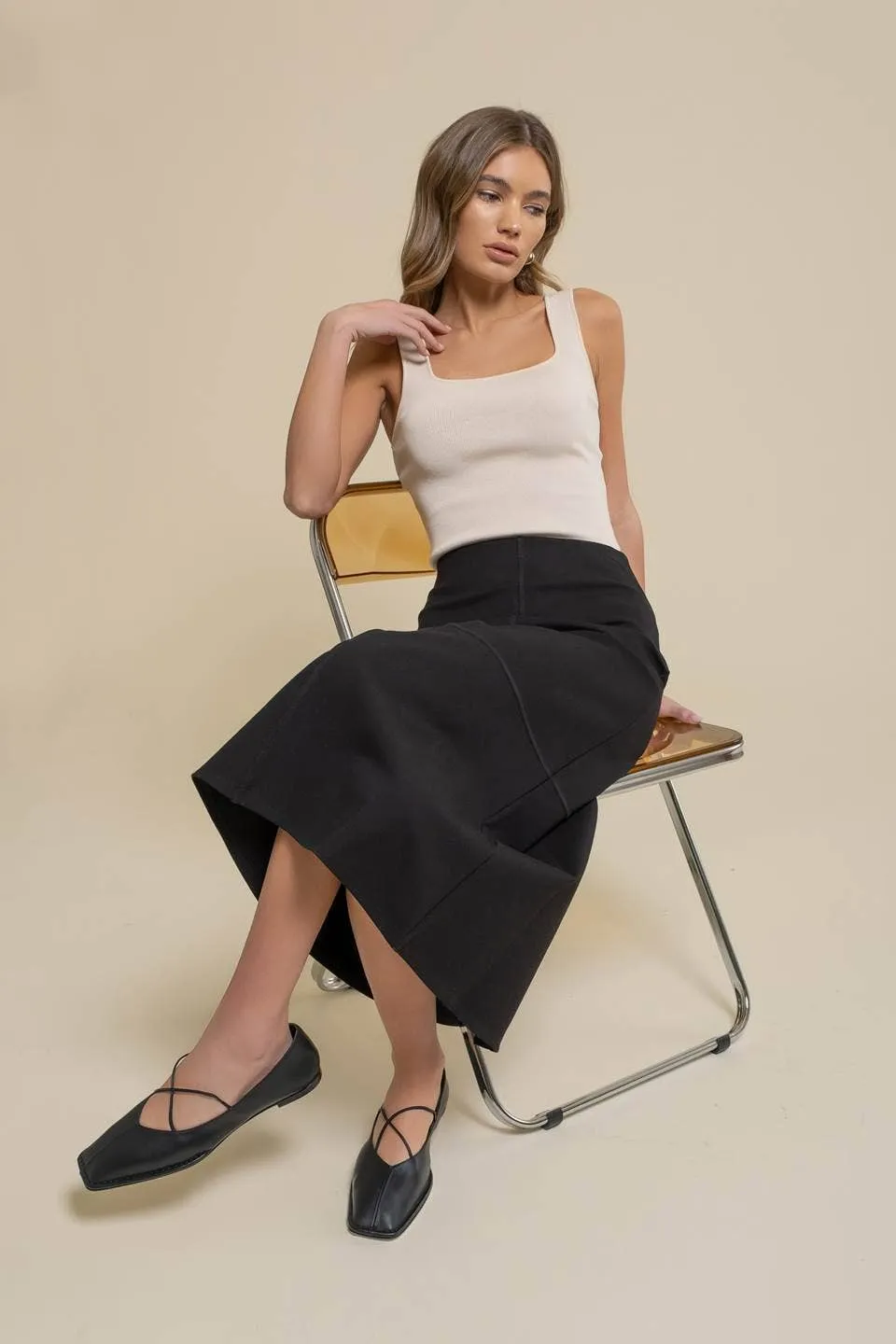 SQUARE NECK SWEATER KNIT TANK