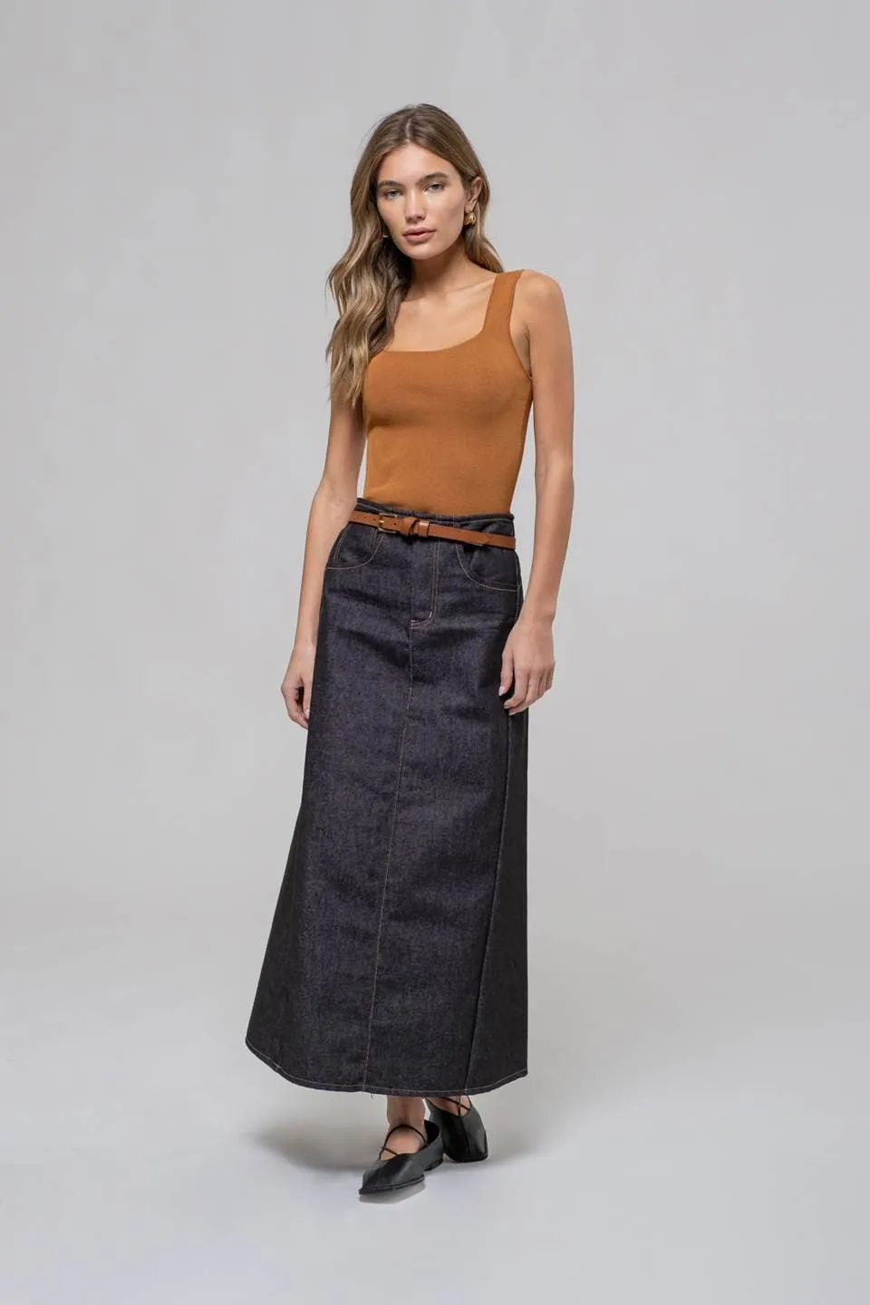 SQUARE NECK SWEATER KNIT TANK