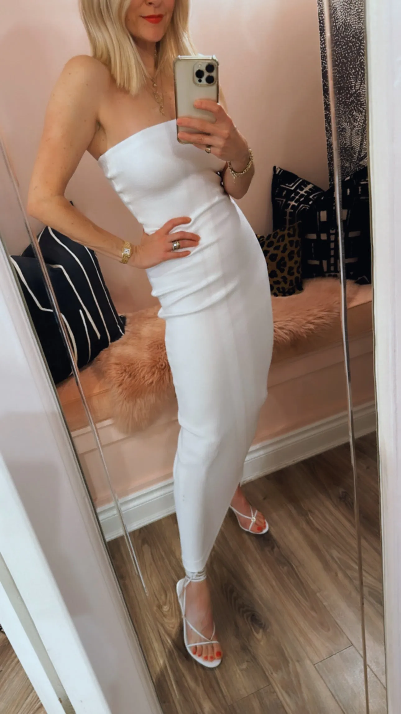 Stretch Jacquard Tube Dress
