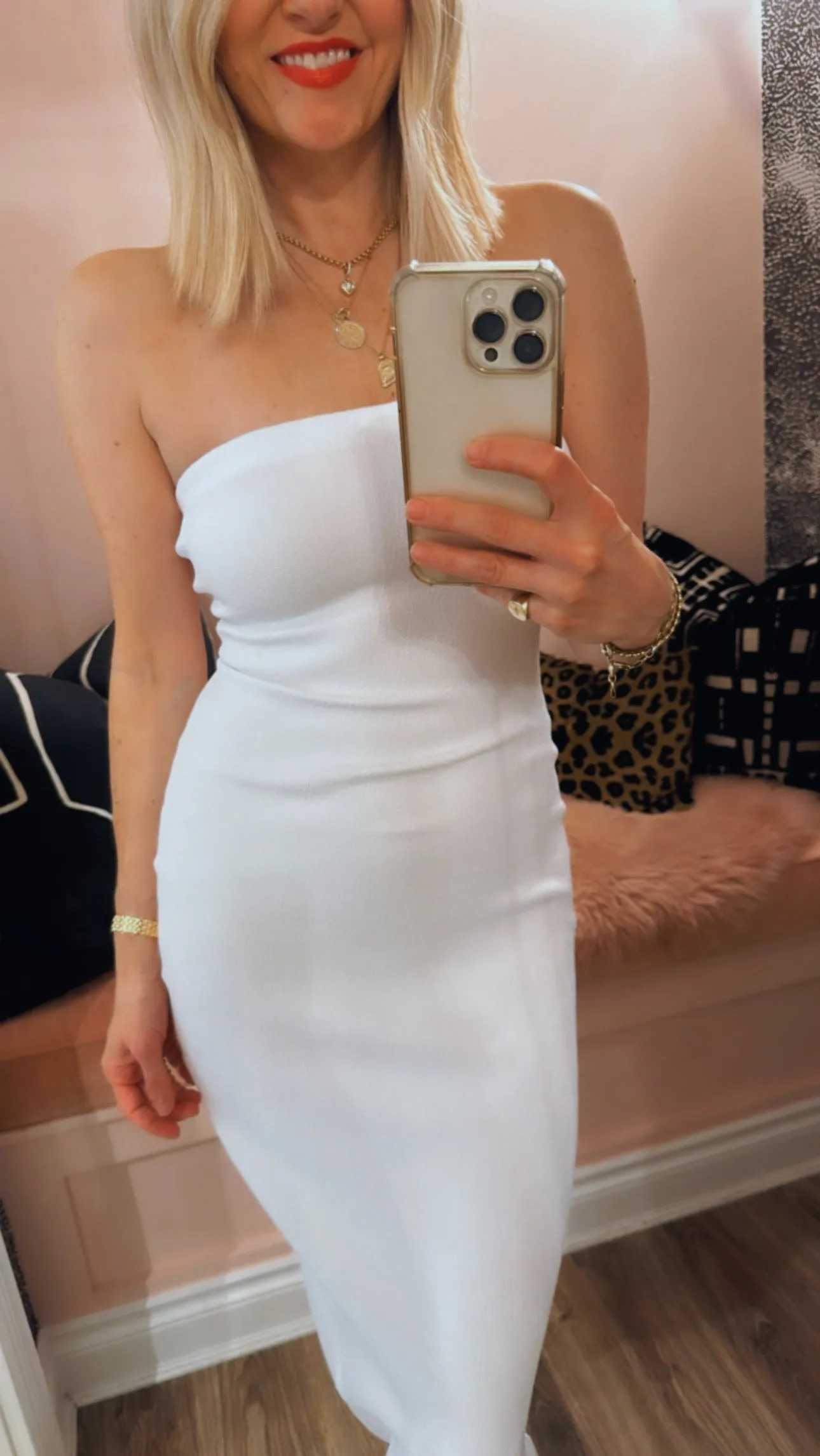 Stretch Jacquard Tube Dress