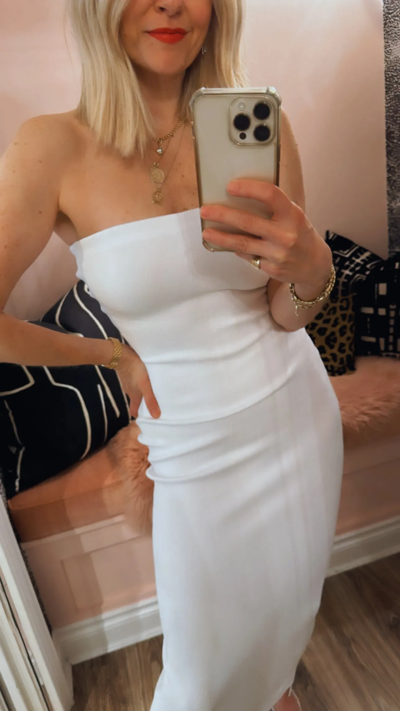 Stretch Jacquard Tube Dress
