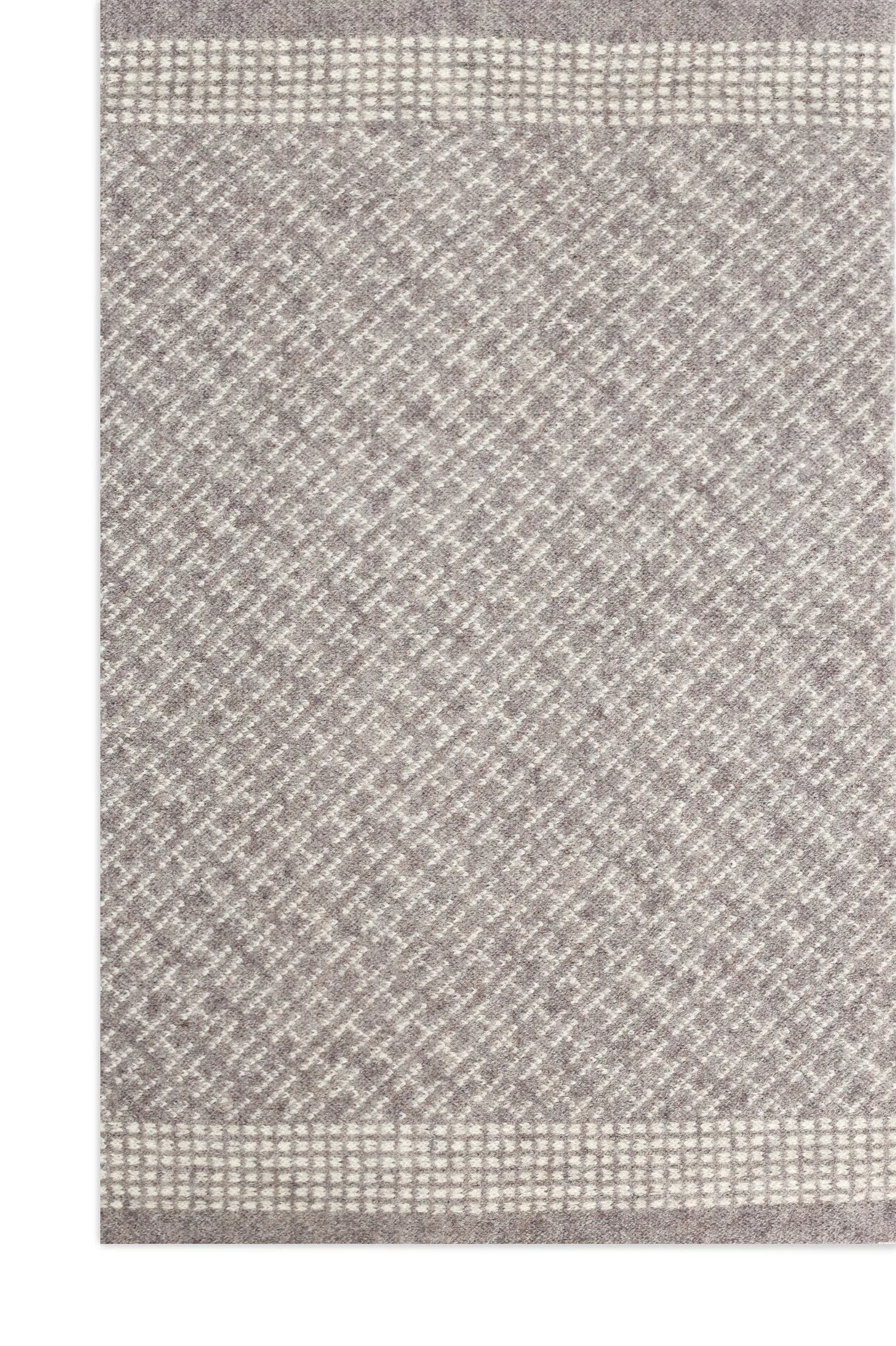 TEXTURED GRID KNIT SCARF-KHAKI