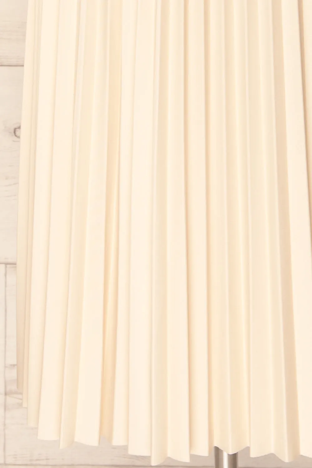 Vaduz Beige | Pleated Maxi Skirt