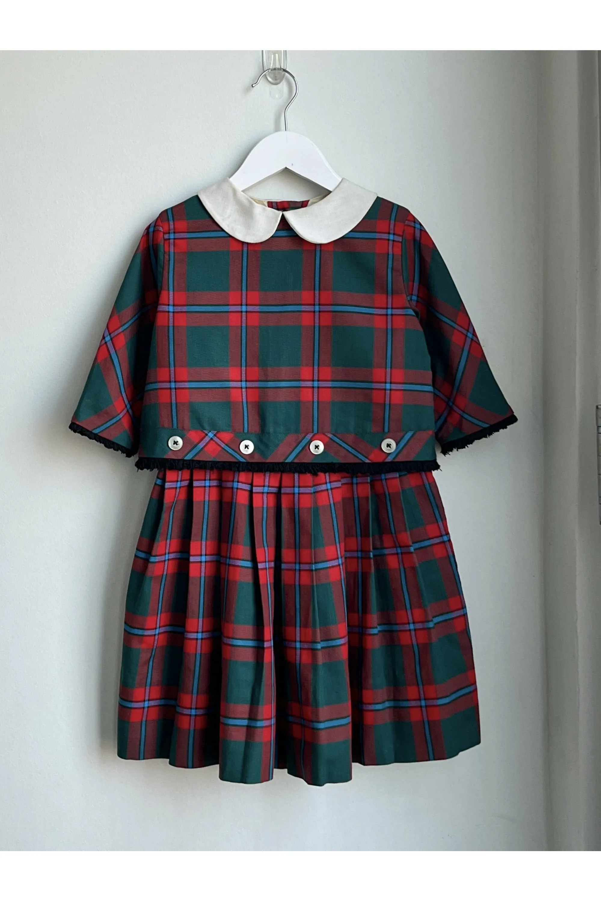 Vintage 50’s Kate Greenway Plaid 2-piece Set - Size 5 (possibly 6)