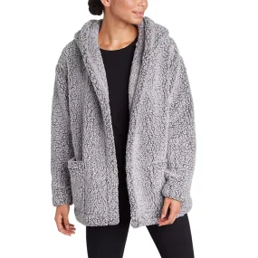 Women's Campfire Plush Fleece Hooded Open Cardigan