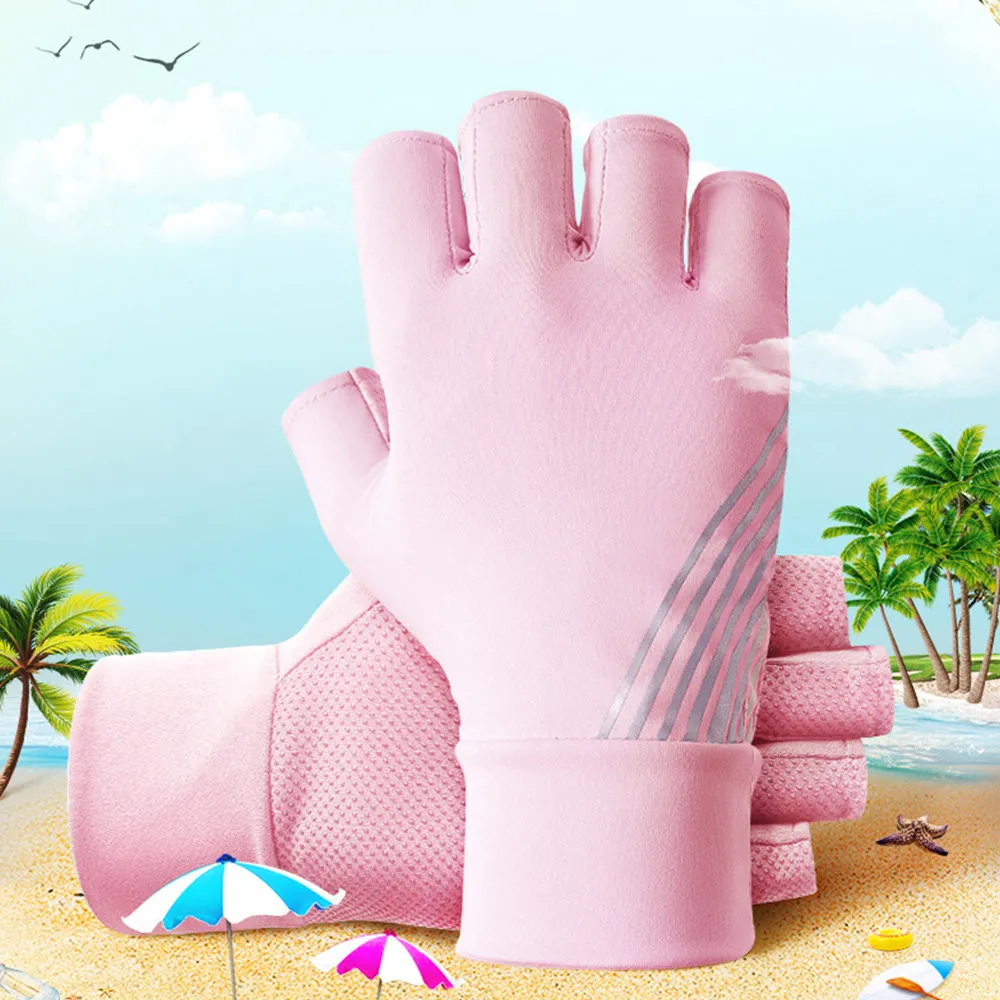 Women's Sun Protection Anti-slip Mitten UPF 50  Riding Gloves